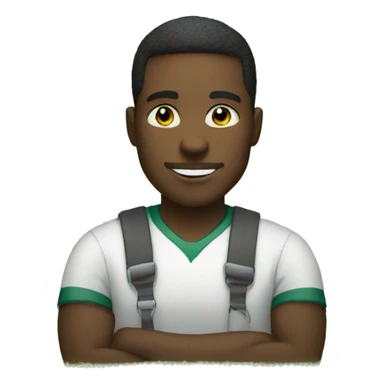 black man working on the field sticker