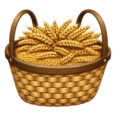 Wheat grain basket sticker