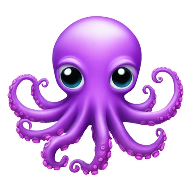 Silver octopus with purple horns and hot pink wings sticker