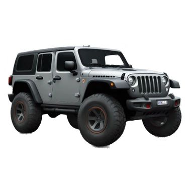Jeep rubicon grey with a dragon  sticker