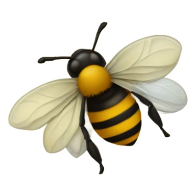 Abeja picando flor jugando al uno sticker