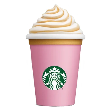 Starbucks cup with foam pink  sticker