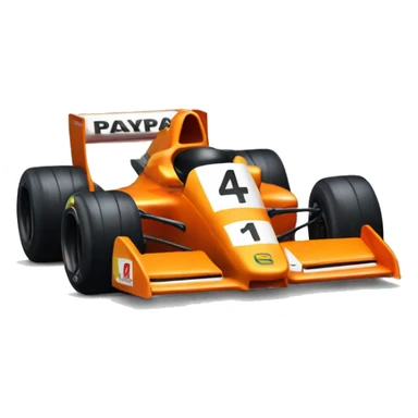 Formula 1 McLaren papaya car - number 4 sticker