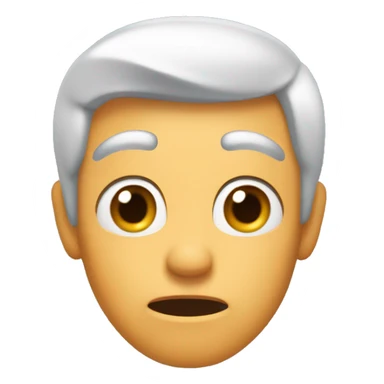 one eyebrow lifted looking scared/confuded/suspidcous  sticker