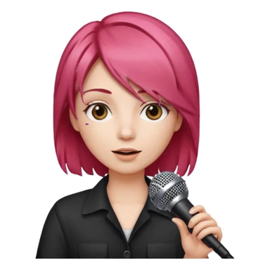 strawberry be hand the mic sticker