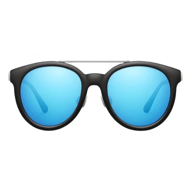 Sunglass emoji but with white glasses sticker