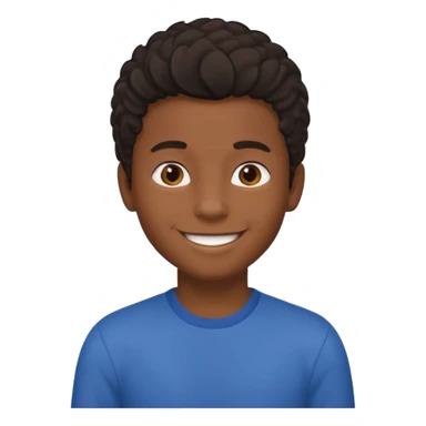 black boy with medium 4b hair  sticker