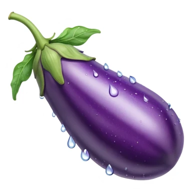eggplant with water out sticker