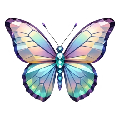 butterfly shaped 56-carat iridescent diamond sticker