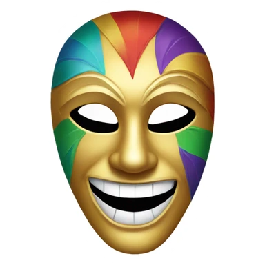 lucky carnival mask sticker
