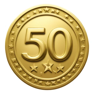 gold 50th sticker