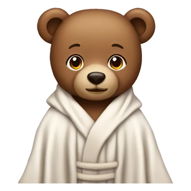 Teddy bear with robe sticker