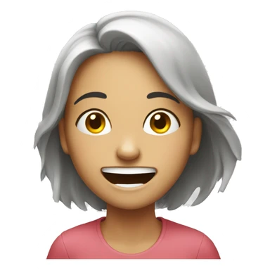 girl dying of laughter  sticker