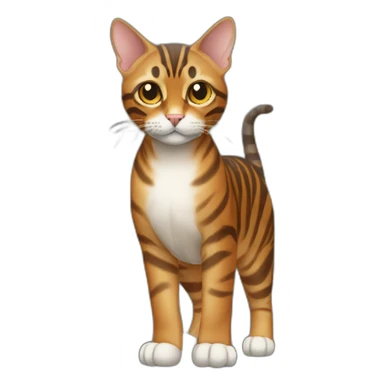 Toyger Cat Full Body sticker
