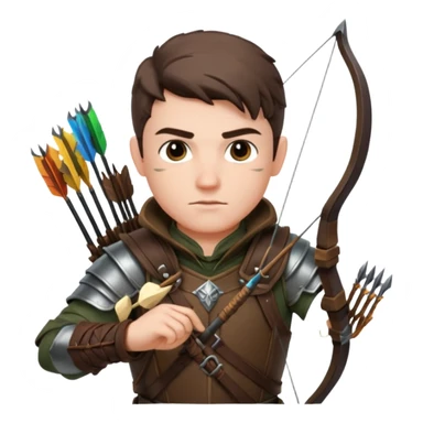 male dnd ranger sticker