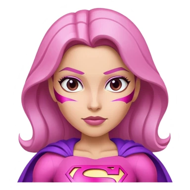 superwoman figure in pink and violet sticker