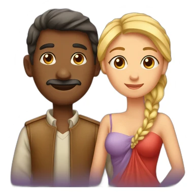 A love story between a man and a woman on different hemisphere sticker