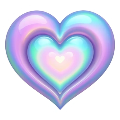 heart with a swirling opal effect sticker