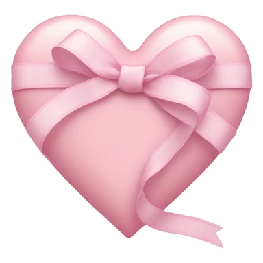 Pastel Pink heart with ribbon sticker