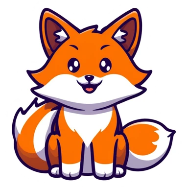 dizzy fox with spiral eyes sticker