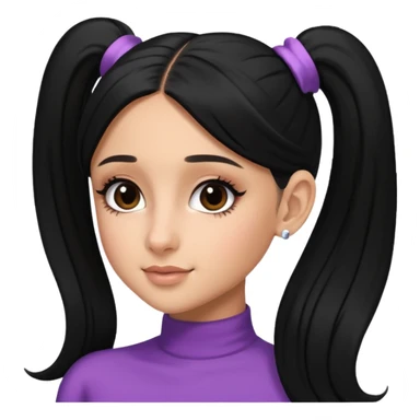 ariana grande with long hair with ponytail sticker