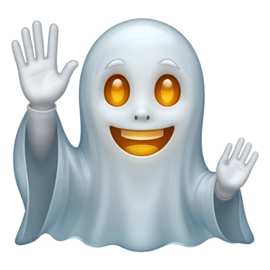 Ghost saying hi sticker