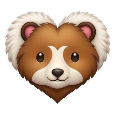 animal themed heart sticker