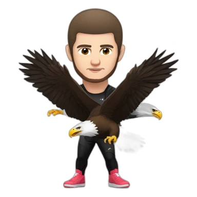 Khabib nurmagomedov with eagle sticker