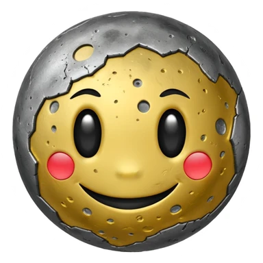 planet mercury smiley face sticker