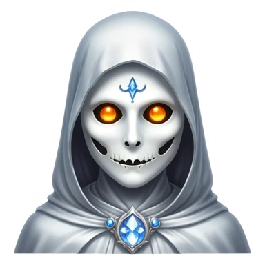 Cinematic and Ultra realistic 32k HD hauntingly beautiful specter with Balanced features, highly detailed, glowing with silver light, high shine, remembrance, a painting of white silver, fanciful, enchanting. The image is so lifelike it could leap off the canvas at any moment sticker