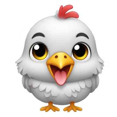 animal/chick/cute/smile with heart sticker
