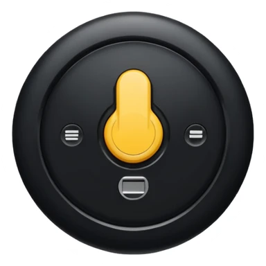 switch on button in black sticker