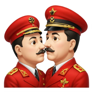 Hitler and Stalin kissing sticker