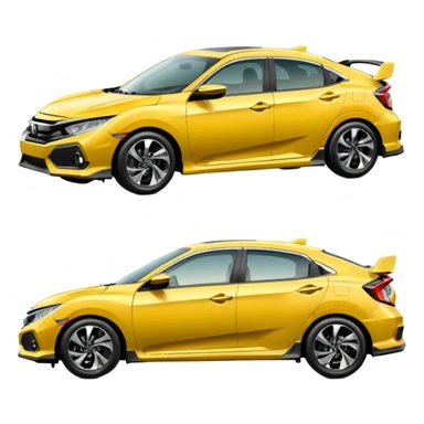 honda civic yellow sticker