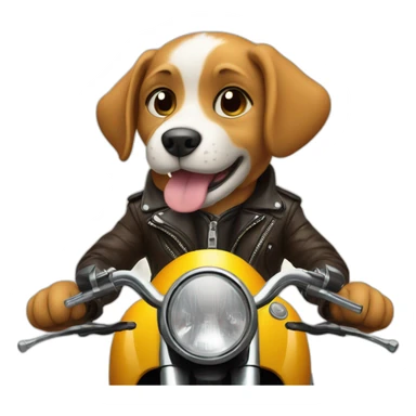 The cutest dog riding a motorcycle sticker