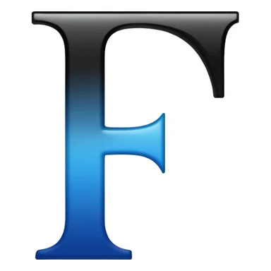 Bold Black-Blue-White-Gold Font Letter “i” sticker