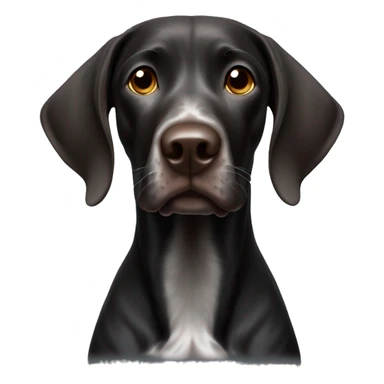 Black German Shorthaired Pointer sticker