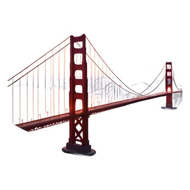 Sunrise over the Golden Gate Bridge sticker