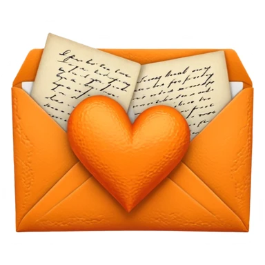 Change I don't want 2 hearts only 1 orange heart love letter sticker