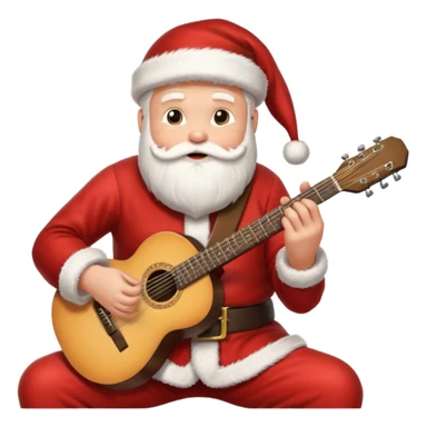 santa guitarist sticker