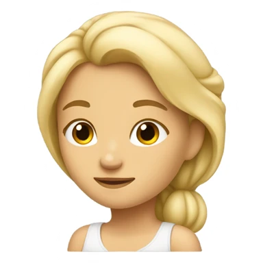 A blonde girl is relaxing  sticker