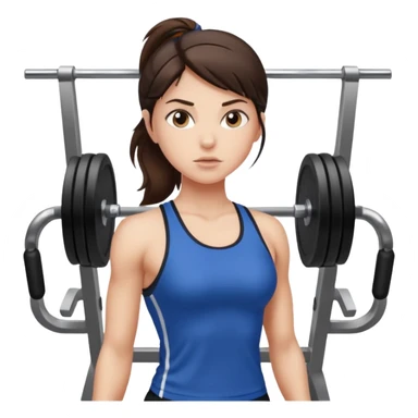 Brunette fair skin girl gym sticker