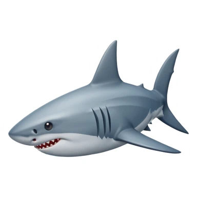 A shark fin sticker