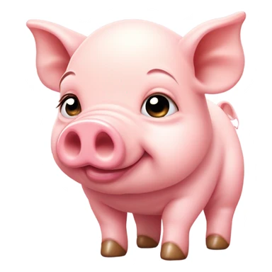 Greedy baby pig sticker