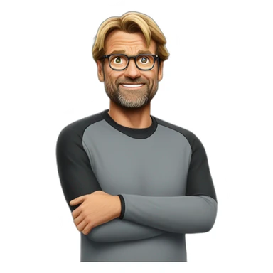 Jurgen Klopp shoulder shrug don't know sticker