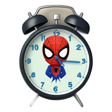 Funny spiderman modern alarm clock sticker