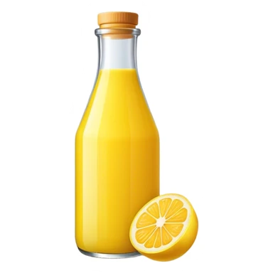 Yellow juice bottled sticker