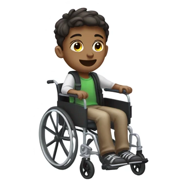 a disabled boy sticker