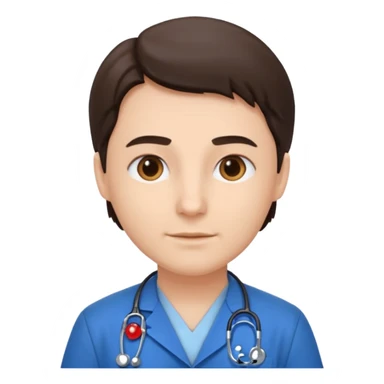 blue uniformed doctor sticker