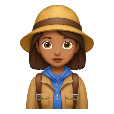 brown girl traveling sticker
